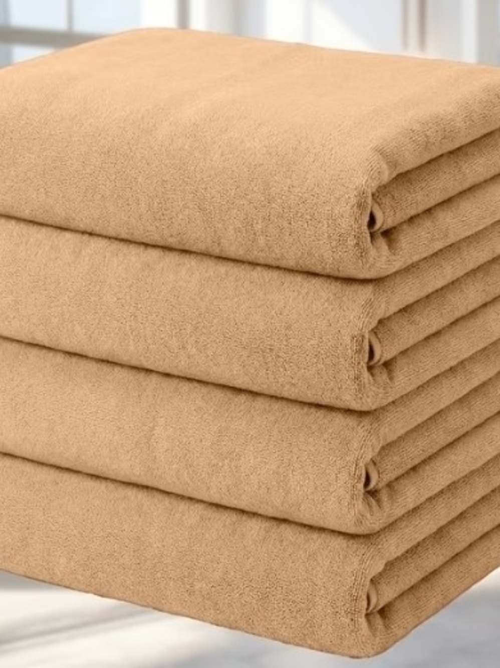 Plush Microfiber Bed Sheet Set in Camel